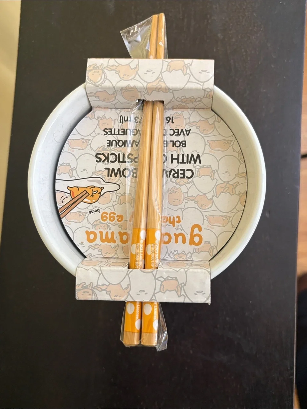 NIP Late Night Snack Ceramic Ramen Bowl with Chopsticks